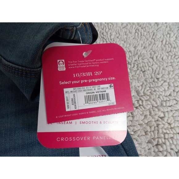 Isabel Maternity By Ingrid & Isabel Womens Blue Maternity Jeggings Jeans 16/33R - Picture 4 of 8